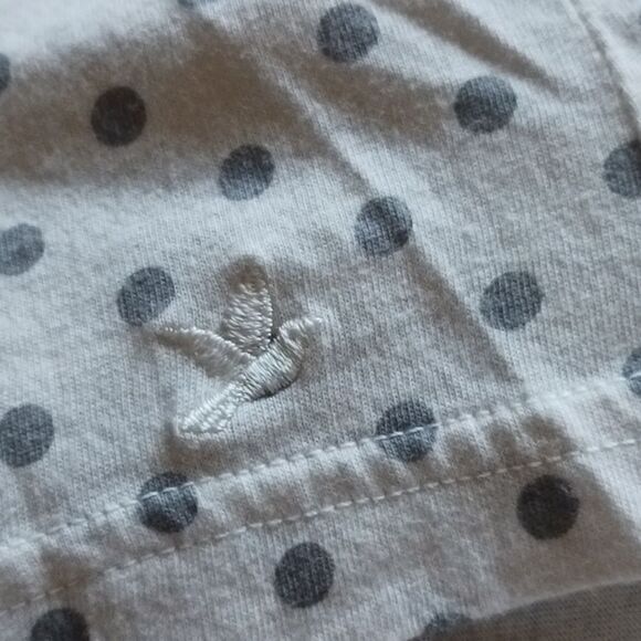 Aerie Cotton Polka Dot V Neck T Shirt Dress Sleep Dress SMALL - Picture 7 of 7